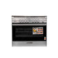 Glem Gas 90x60 Cooker, Multifunction, Gas oven heavy duty with fan, Full Safety