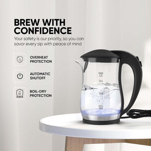 Nikai Glass Kettle 1.7 Litres , 2200W